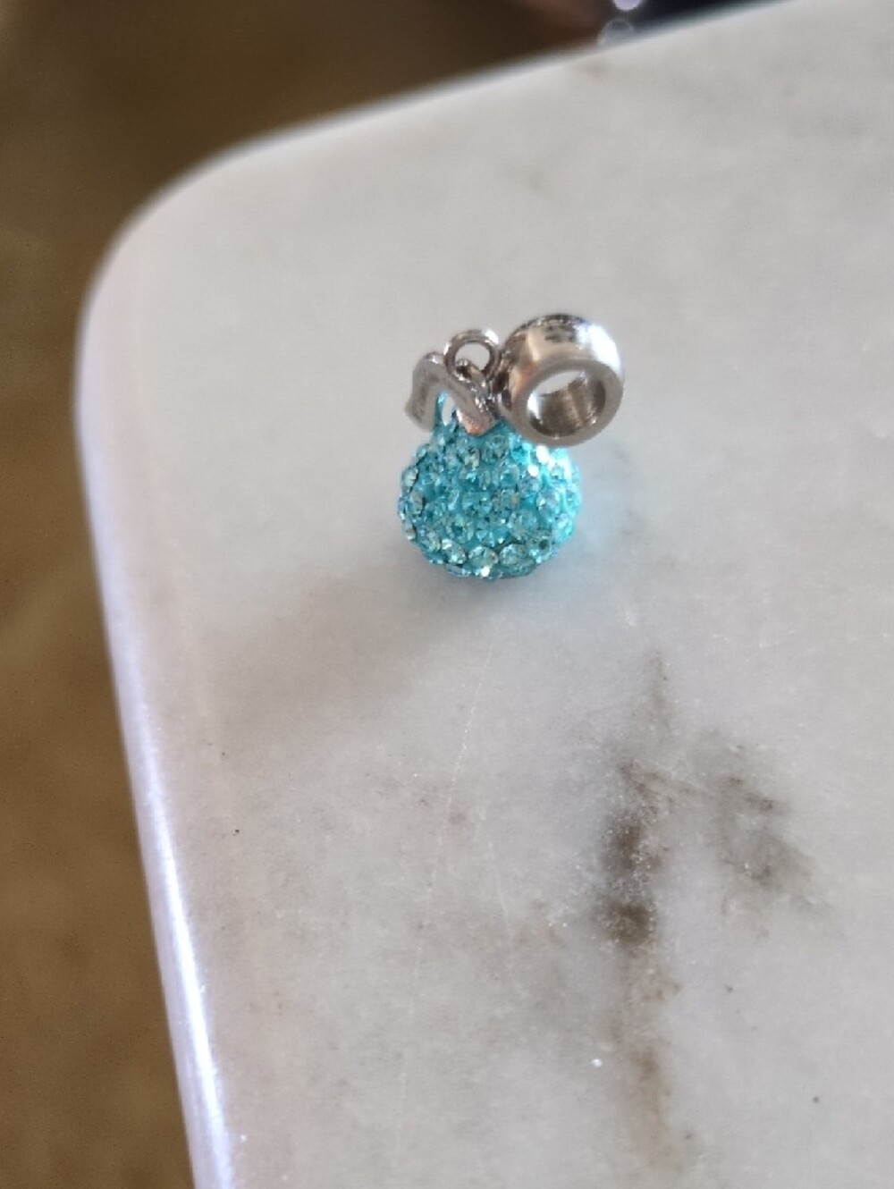 Crystal Hershey Kiss  Charm Pendant  Blue - Picture 3 of 4